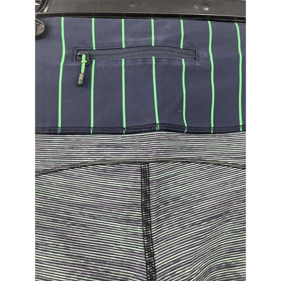 Lululemon Can’t Stop Crop Green Bean Idlewell Leggings Size 8 Zip Waist Pocket - Picture 2 of 6